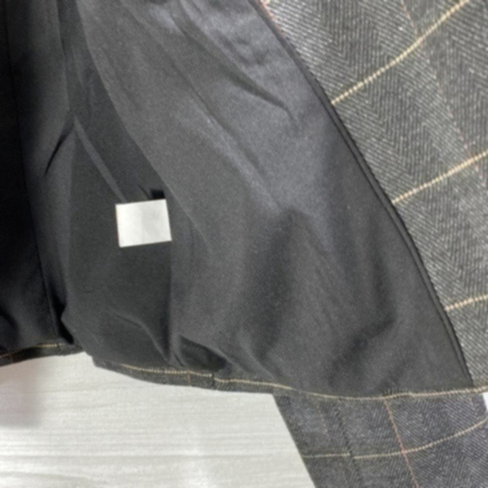 TAHARI Womens Black Pocketed Zippered Plaid Motorcycle Jacket Size 10 - Picture 11 of 13